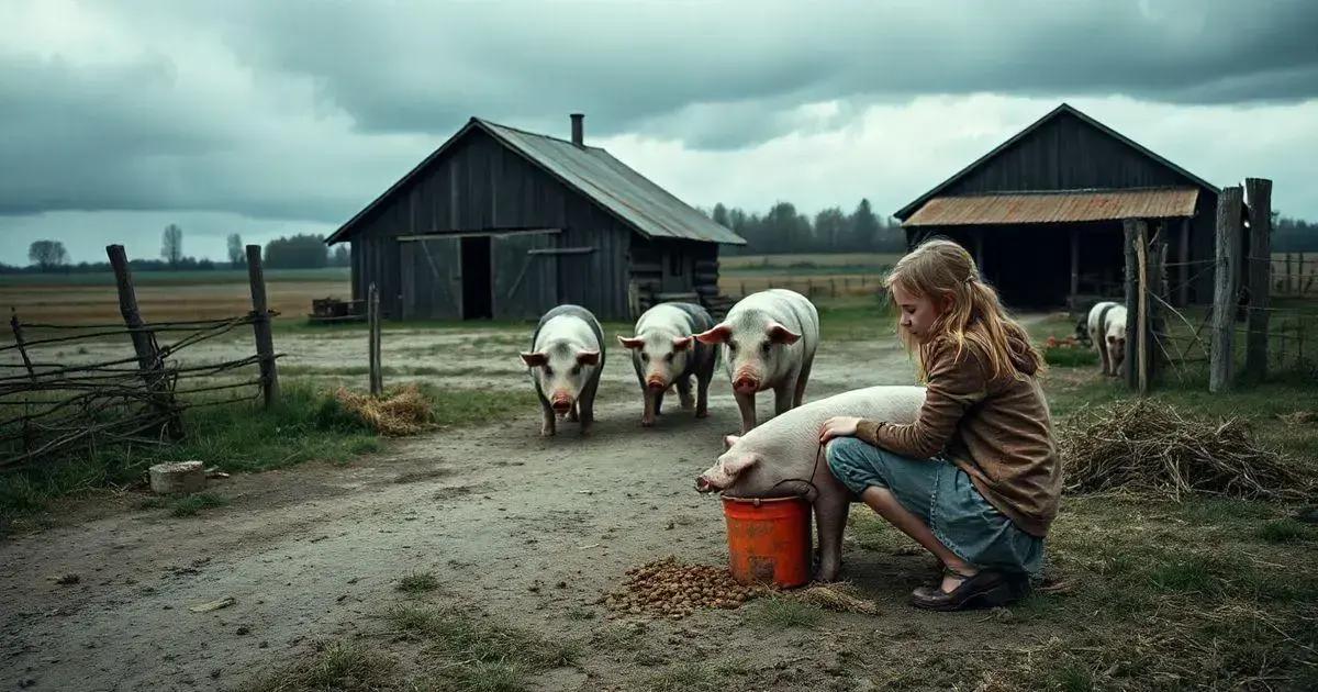 Tragédia na Rússia: Adolescente Morta por Porcos ao Alimentá-los