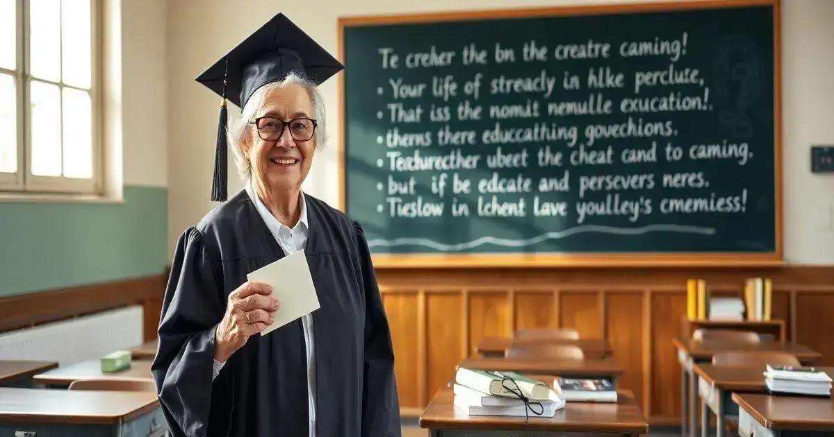Mulher de 91 anos realiza sonho e se forma no ensino médio
