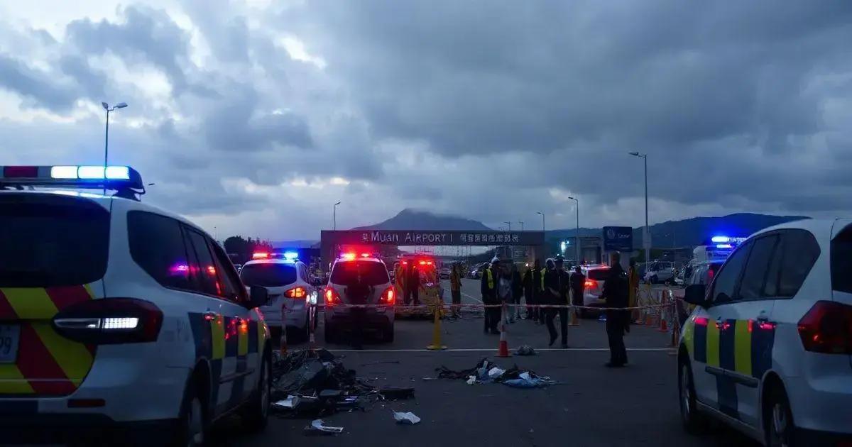 Polícia invade aeroporto de Muan após acidente em Jeju